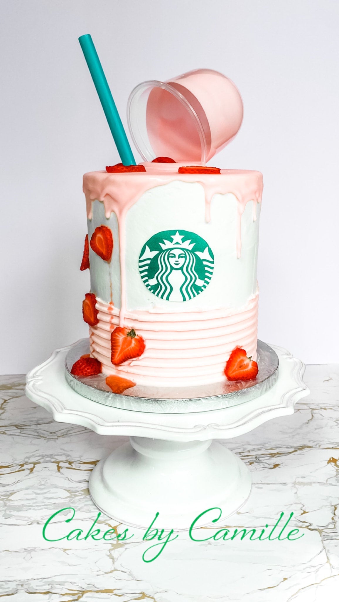 Starbucks themed cake & cupcakes - Rashmi's Bakery